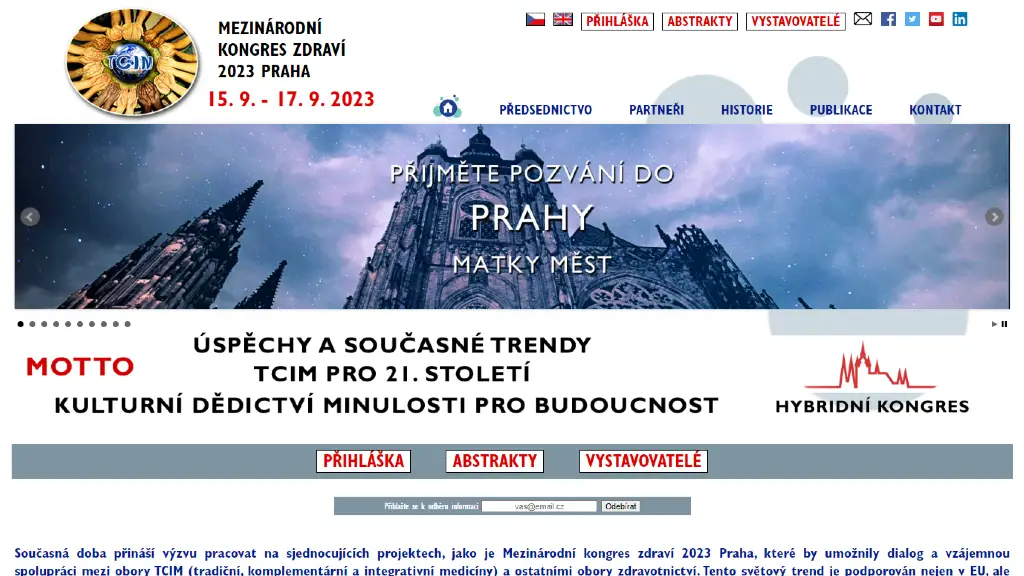 MEZINÁRODNÍ KONGRES ZDRAVÍ 2023 PRAHA